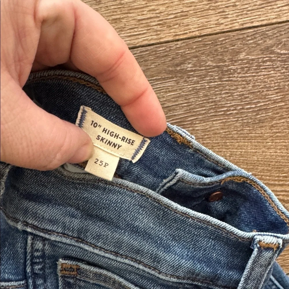 Madewell 10”‎ high rise skinny 25P NWT